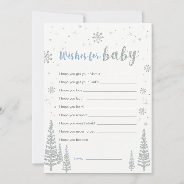 Invitation Voeux pour Baby Card, Blue Boy Baby shower Jeu (Devant)