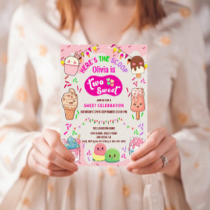 Invitation Voici la fête d'anniversaire de la glace 2 ans