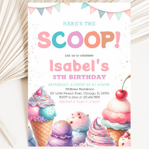 Invitation Voici la Glace de la fête d'anniversaire