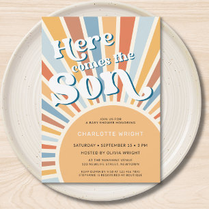 Invitation Voici le Baby shower du fils
