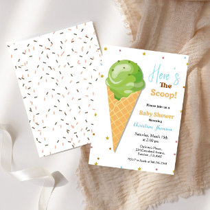 Invitation Voici le baby shower glacé scoop