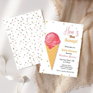 Invitation Voici le baby shower glacé scoop