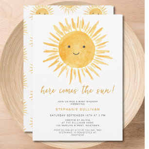 Invitation Voici Le Baby shower Soleil