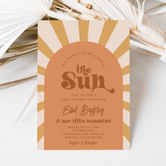 Invitation Voici Le Baby shower Soleil | Baby shower Sun (Créateur téléchargé)