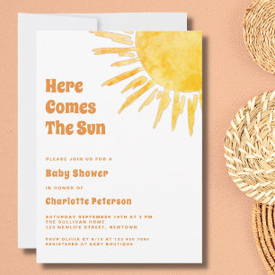 Invitation Voici Le Baby shower Sun Boho