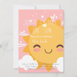 Invitation Voici le soleil rose