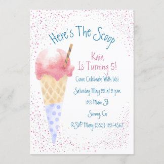 Invitation Voici l'invitation d'anniversaire Scoop