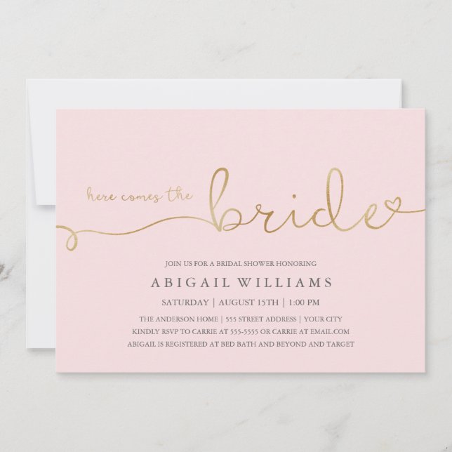 Invitation Voici l'invitation de la mariée dk-douche (Devant)