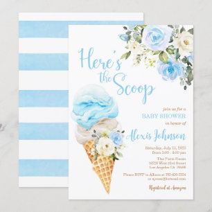 Invitation Voici l'invitation du Baby shower Scoop (Garçon)