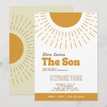 Voici L'Invitation Du Fils Baby shower