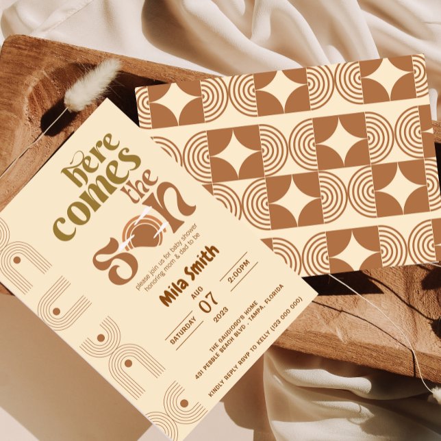 Invitation Voici L'Invitation Du Fils Baby shower (Créateur téléchargé)