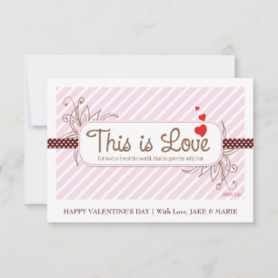 Invitation VOICI LOVE Valentine's Card (Rose)