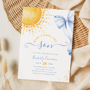 Invitation Voici venir la fête Coquette Baby Shower pour l'ar
