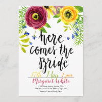 Voici venir l'invitation de jeune mariée