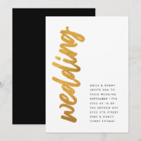 Voies latérales Black Gold Foil Moderne Simple Mar