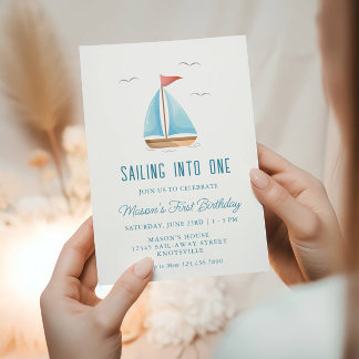 Invitation Voile dans un Anniversaire Nautique