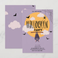Voile violet : Sous la lune jaune Halloween