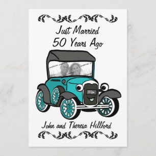 Invitation Voiture ancienne pour 50e anniversaire