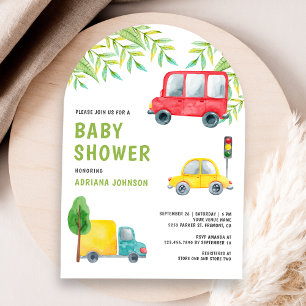 Invitation Voiture Camion Scooter Véhicules Transport Baby sh