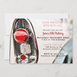 Invitation Voiture Classique Mid Century Tail Light