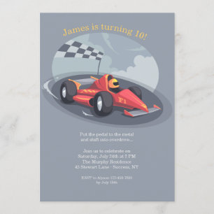 Invitation voiture de course