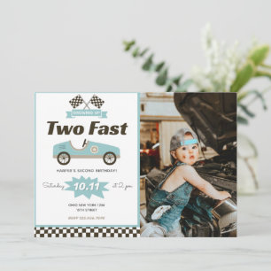 Invitation Voiture De Course Deux Anniversaire Rapide Invitat