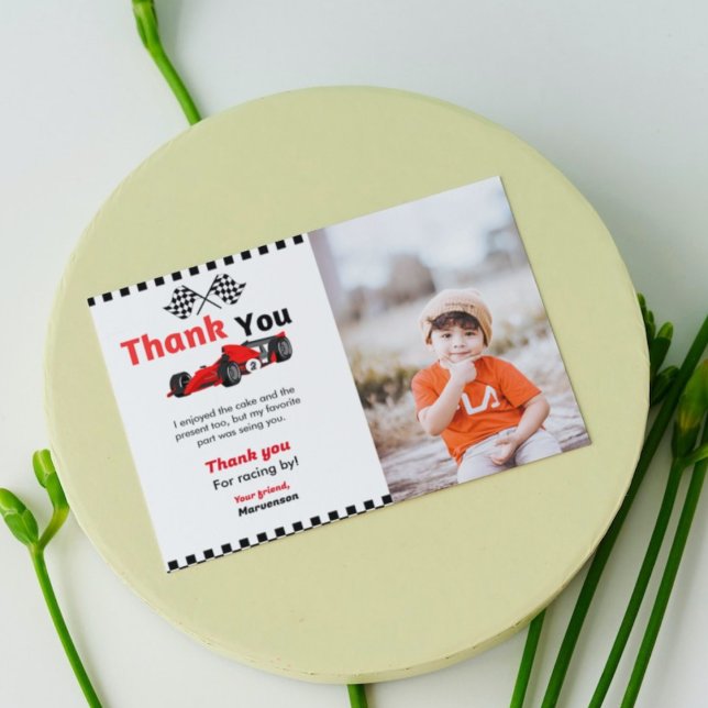 Invitation Voiture de course deux fête d'anniversaire rapide (Créateur téléchargé)