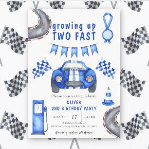 Invitation Voiture de course En grandissant Deux ans vite Ann
