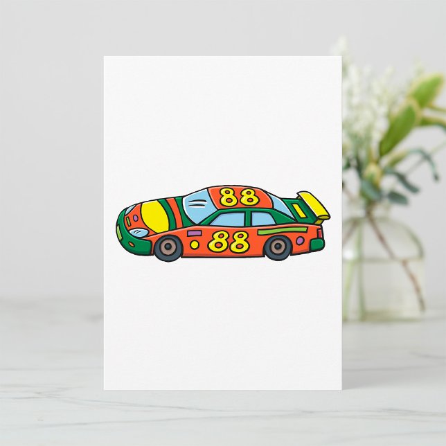 Invitation Voiture de course numéro 88 (Créateur téléchargé)