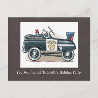 Invitation Voiture de flic pour pédales de police