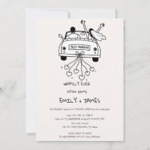 Voiture de jeunes mariés Réception de mariage