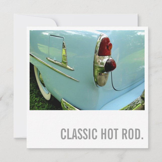 Invitation Voiture Lover 50e anniversaire - Hot Rod (Devant)
