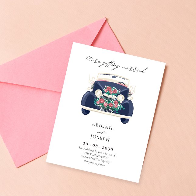 Invitation Voiture mariage classique (Créateur téléchargé)