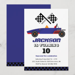 Invitation Voiture vintage Enfants Garçons Anniversaire