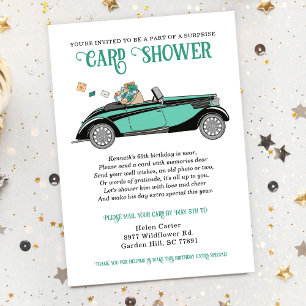 Invitation Voiture Vintage Surprise Douche par la poste Anniv