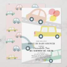 Voitures avec ballons Rose Girl Baby shower Drive