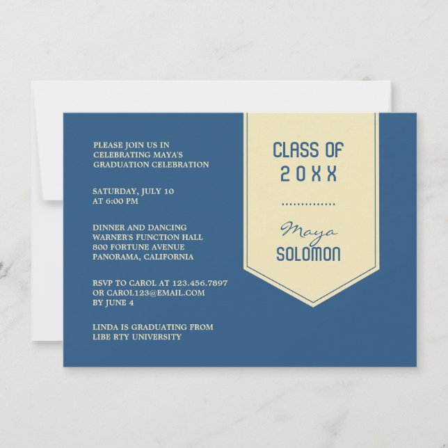 Invitation Volet de graduation (Devant)