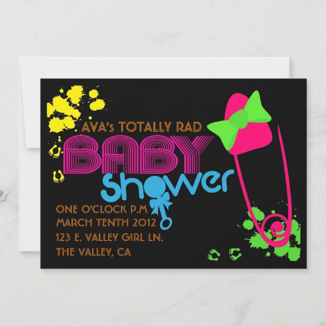 INVITATION VON BABY (80er) Einladung (Vorderseite)