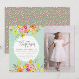 INVITATION VON LDS BAPTISM-FOTOS| Modern Bright Gi Einladung