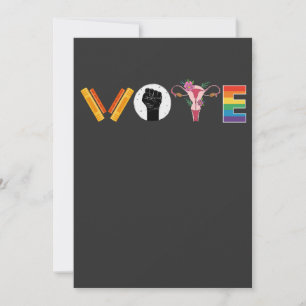 Invitation VOTE Books Uterus LGBT Support