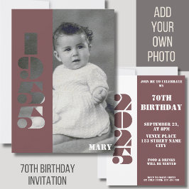 Invitation Votre ancienne année photo 1955 70e anniversaire I