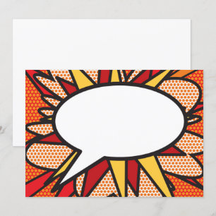 Invitation Votre Bulle de Texte de Message Amusant Bande Dess