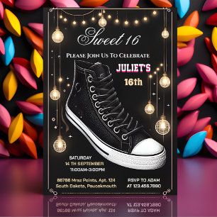 Invitation Votre Chic Girl Sweet 16 Basket Ball 16e anniversa