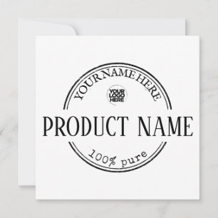 Invitation Votre logo d'entreprise Personnalisé noir et blanc