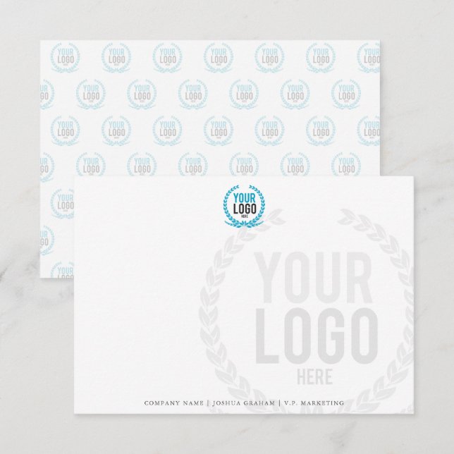 Invitation Votre logo d'entreprise - Plat d'arrière-plan déch (Devant / Derrière)