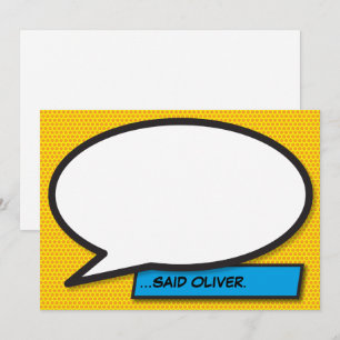 Invitation Votre message bulle de dialogue Fun rétro bande de