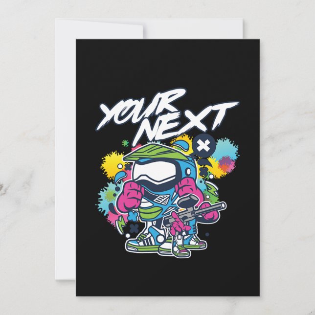 Invitation Votre prochain marqueur de jeu de paintball de jou (Devant)