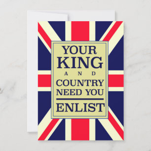 Invitation Votre roi et votre pays ont besoin de vous. Engage