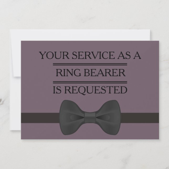 Invitation Votre service comme demande de porteur d'alliances (Devant)