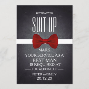 Invitation Votre service comme meilleur homme